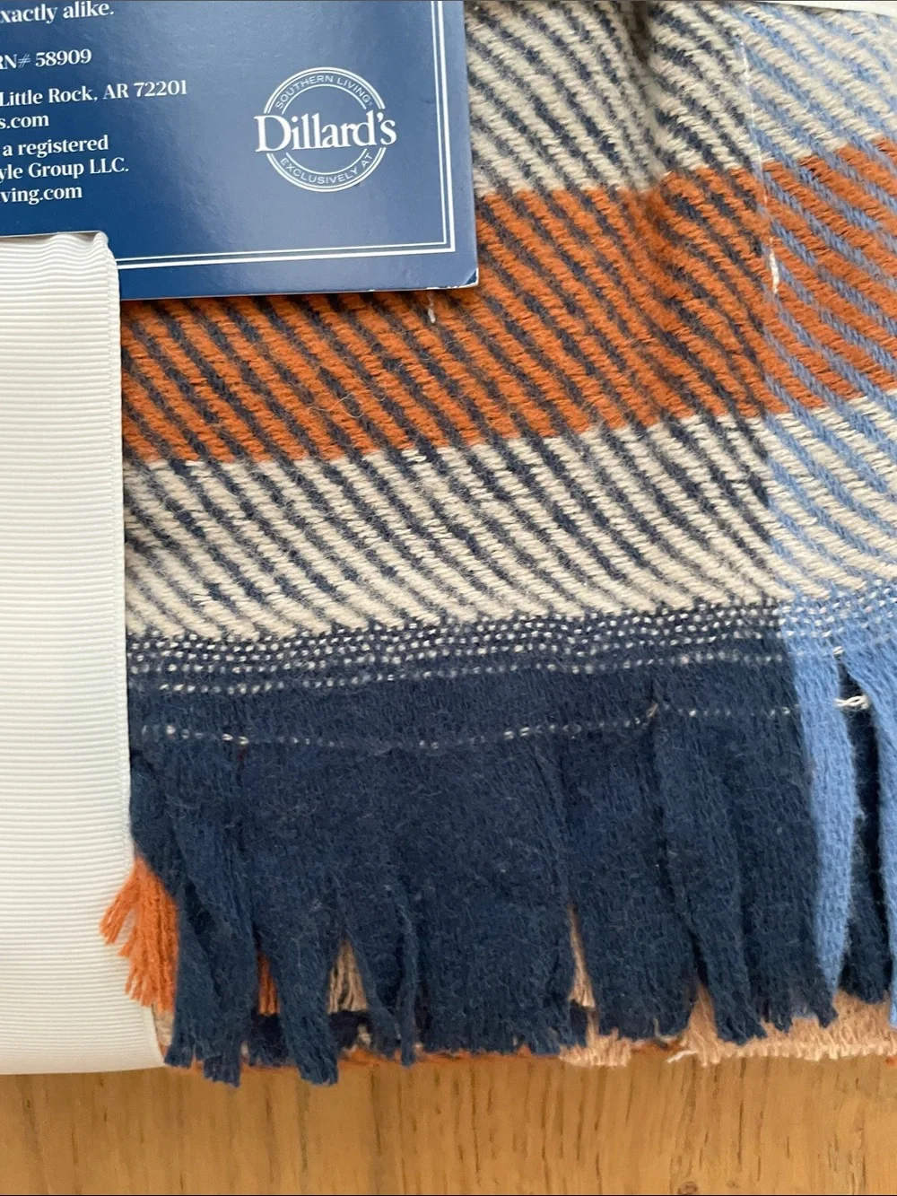 Southern Living 100% Cotton Wellington Throw, NWT